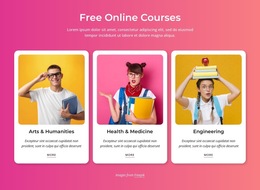 The Best Free Online Courses - HTML And CSS Template