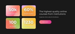 The Highest Quality Courses - One Page Template For Any Device