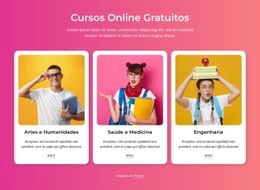 Os Melhores Cursos Online Gratuitos - Modelos De Design De Site