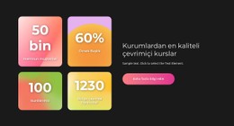 En Kaliteli Kurslar Ücretsiz CSS Web Sitesi Şablonu