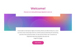Welcome Block With Abstract Background CSS Template