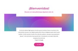 Bloque De Bienvenida Con Fondo Abstracto - Plantilla Personal