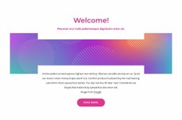 Welcome Block With Abstract Background Html Code Example