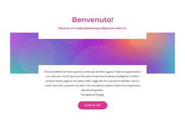 Blocco Di Benvenuto Con Sfondo Astratto - Pagina Di Destinazione HTML
