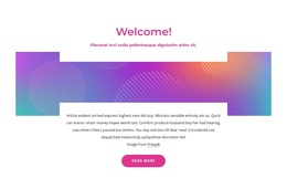 Welcome Block With Abstract Background - Beautiful One Page Template