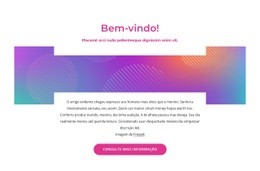 Bloco De Boas-Vindas Com Fundo Abstrato - HTML Builder Online