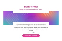 Modelo CSS Para Bloco De Boas-Vindas Com Fundo Abstrato