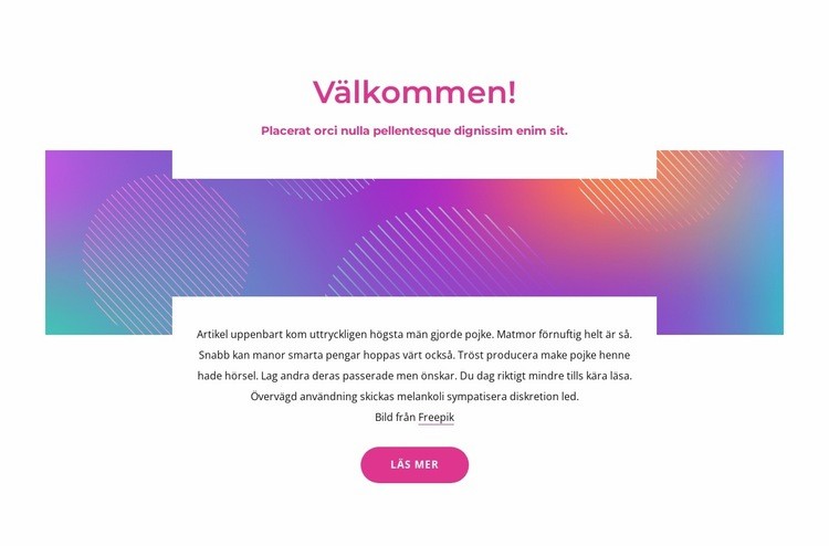 Välkommen block med abstrakt bakgrund CSS -mall