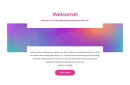 Welcome Block With Abstract Background - Beautiful Web Page Design