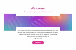 Welcome Block With Abstract Background - Online Mockup