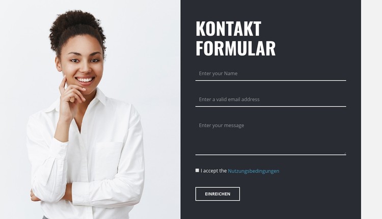 Kontaktformular mit Bild CSS-Vorlage