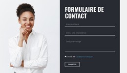 Formulaire De Contact Avec Image - Maquette En Ligne