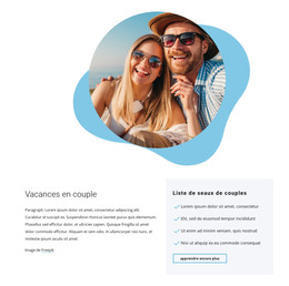 Des Vacances En Couple - Modèle De Création De Site Web