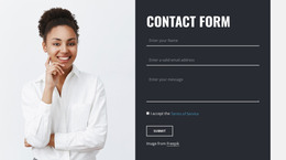 Design Template For Contact Form With Image
