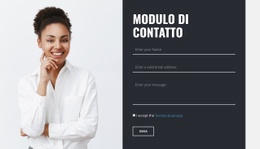 Il Miglior Design Del Sito Web Per Modulo Di Contatto Con Immagine