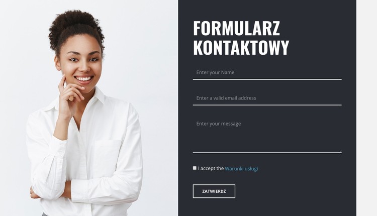 Formularz kontaktowy ze zdjęciem Szablon CSS