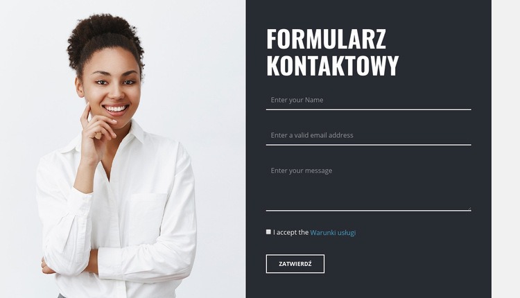 Formularz kontaktowy ze zdjęciem Szablon HTML5