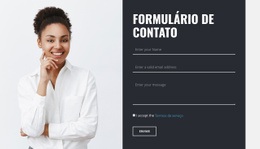O Melhor Design De Site Para Formulário De Contato Com Imagem