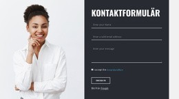 Designmall För Kontaktformulär Med Bild