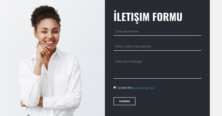 Resimli iletişim formu HTML5 Şablonu