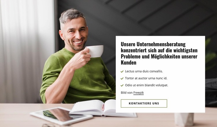 Ergebnisse und Partnerschaften Website design