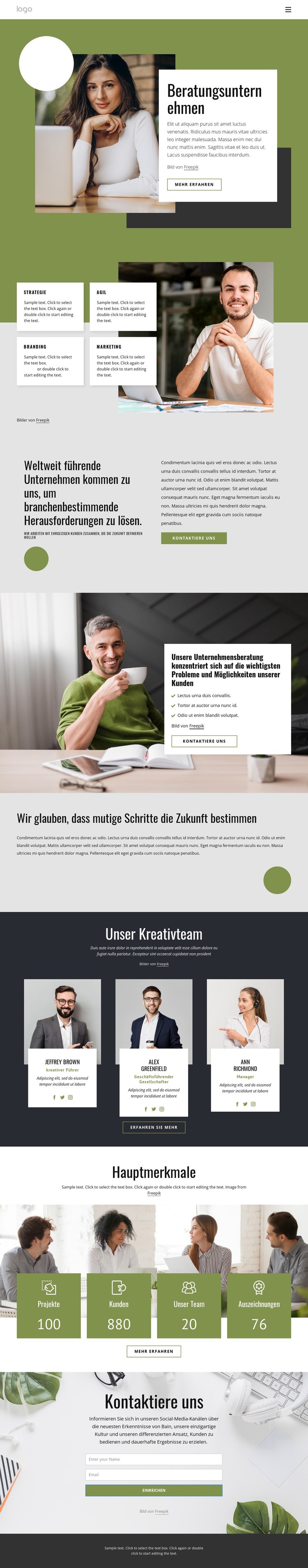 Beginnen Sie mit Innovationen Website design