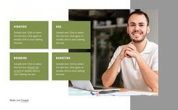 Wir Beraten Führungskräfte Bei Der Strategie - Einfache HTML-Vorlage