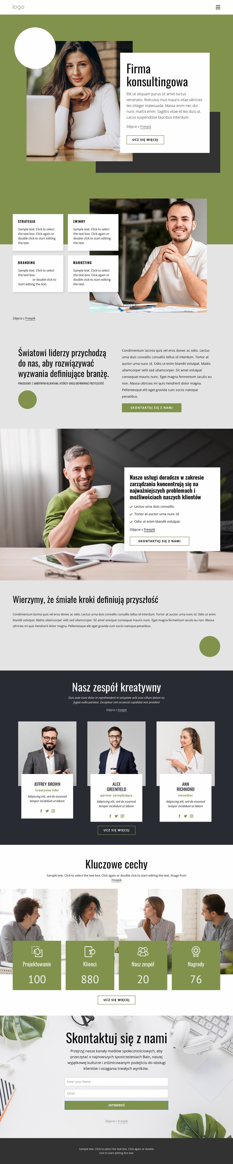 Zacznij wprowadzać innowacje Szablony do tworzenia witryn internetowych