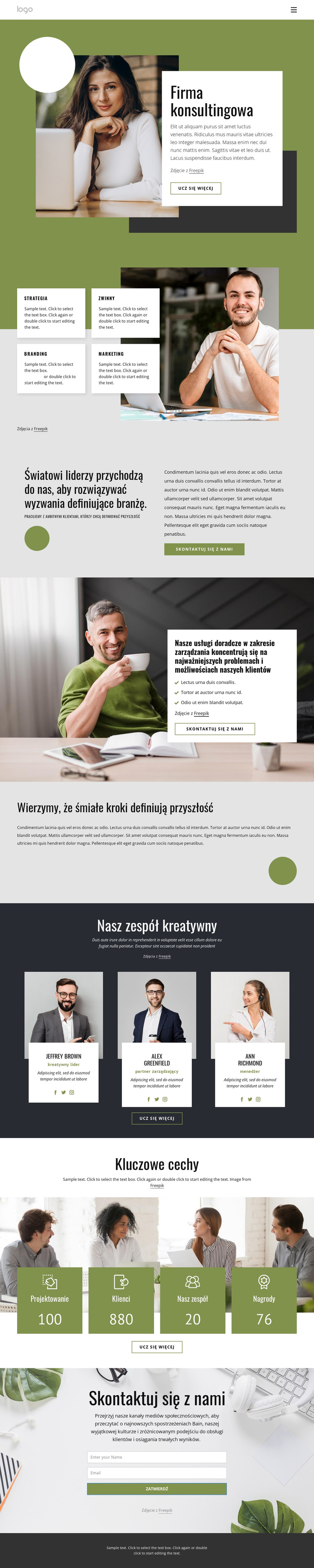 Zacznij wprowadzać innowacje Szablon witryny sieci Web