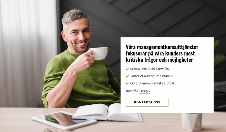 Resultat och partnerskap CSS -mall