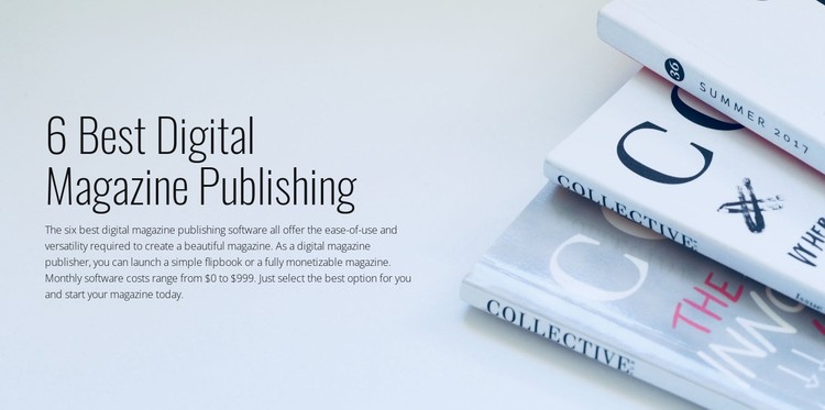 Digital magazine publishing CSS Template