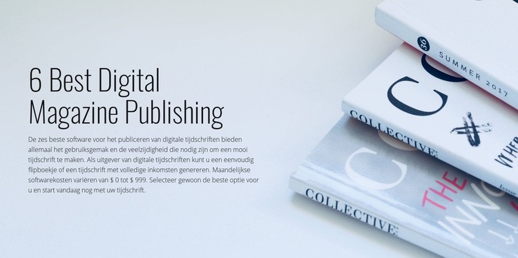 Digitaal uitgeven van tijdschriften Bestemmingspagina