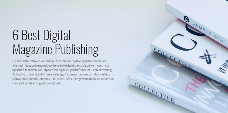 Digitaal uitgeven van tijdschriften CSS-sjabloon