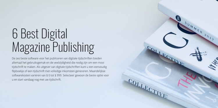 Digitaal uitgeven van tijdschriften HTML-sjabloon