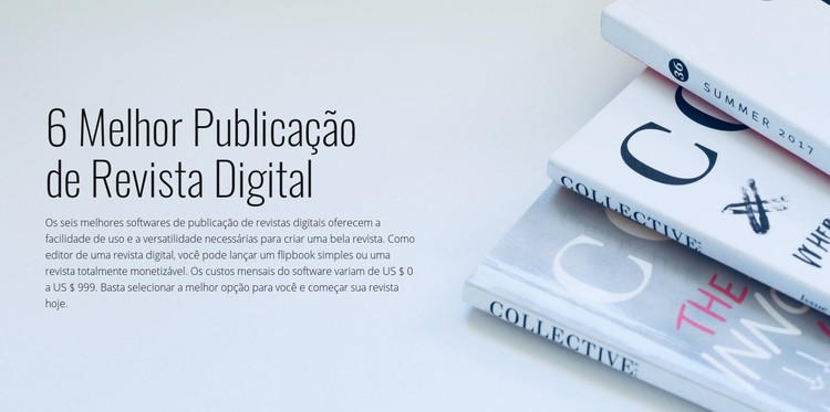Publicação de revistas digitais Template CSS