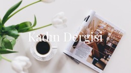 Kadın Dergisi HTML CSS Web Sitesi Şablonu