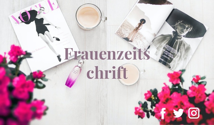 Modezeitschrift Website-Modell