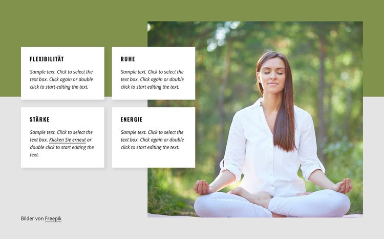 Yoga Vorteile Landing Page