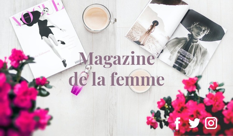 Magazine de mode Page de destination