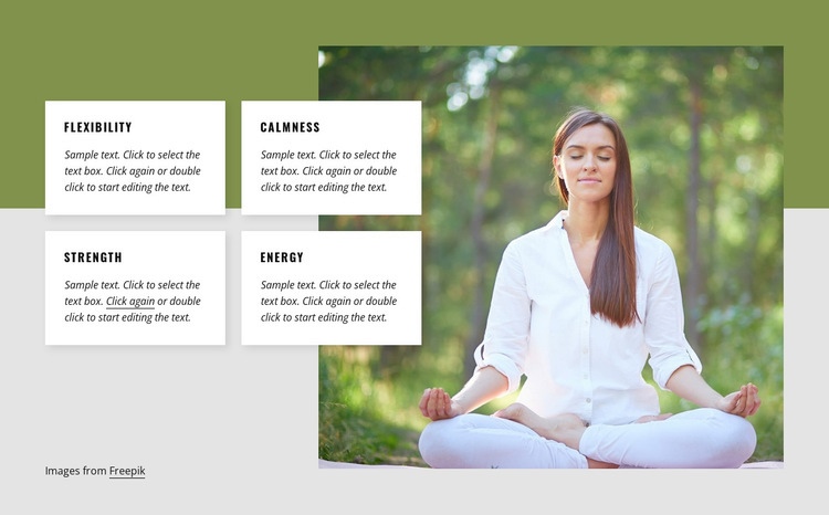 A jóga előnyei Html Weboldal készítő