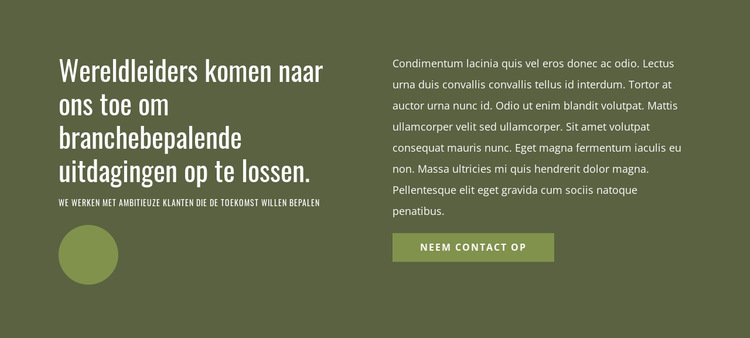 Wereldwijde leiders Website sjabloon