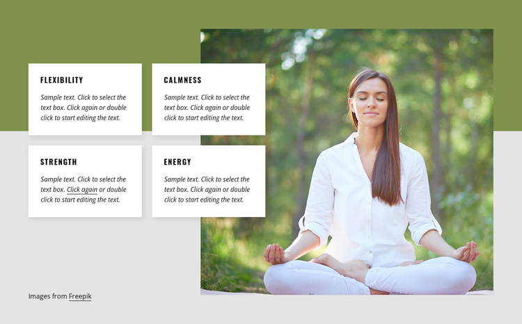 Yoga benefits One Page Template