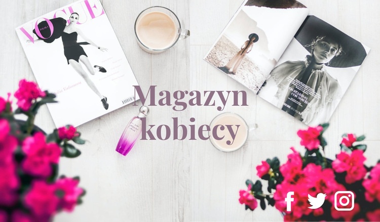 Magazyn modowy Szablony do tworzenia witryn internetowych