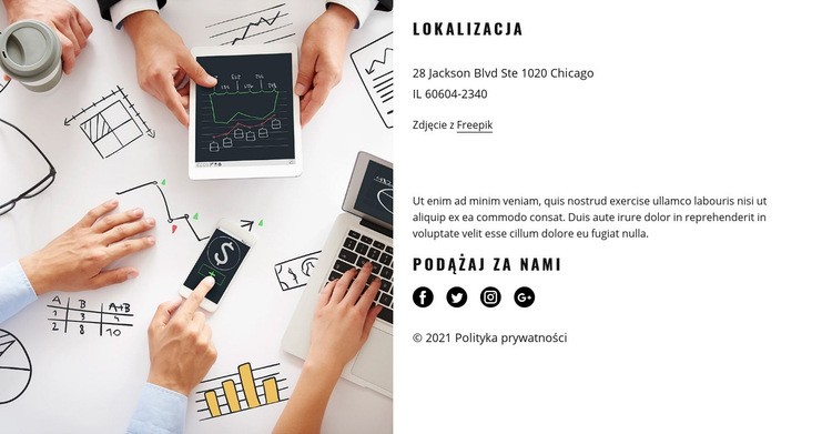 Połącz się z nami już dziś Projekt strony internetowej