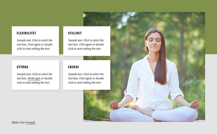 Yoga fördelar CSS -mall