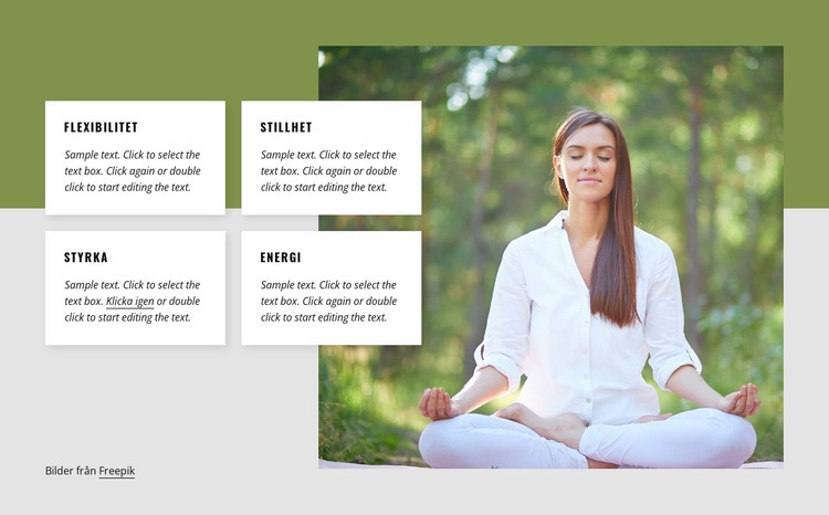 Yoga fördelar Webbplats mall
