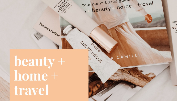 Beauty home and travel Template