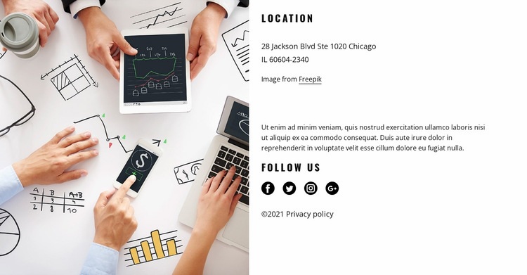 Connect with us today Wix Template Alternative