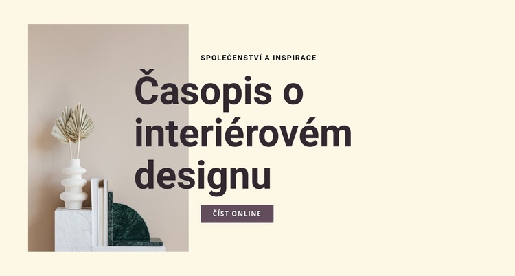 Časopis o interiérovém designu Šablona HTML