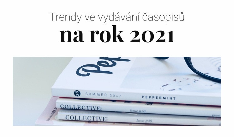 Trendy ve vydávání časopisů Šablona webové stránky